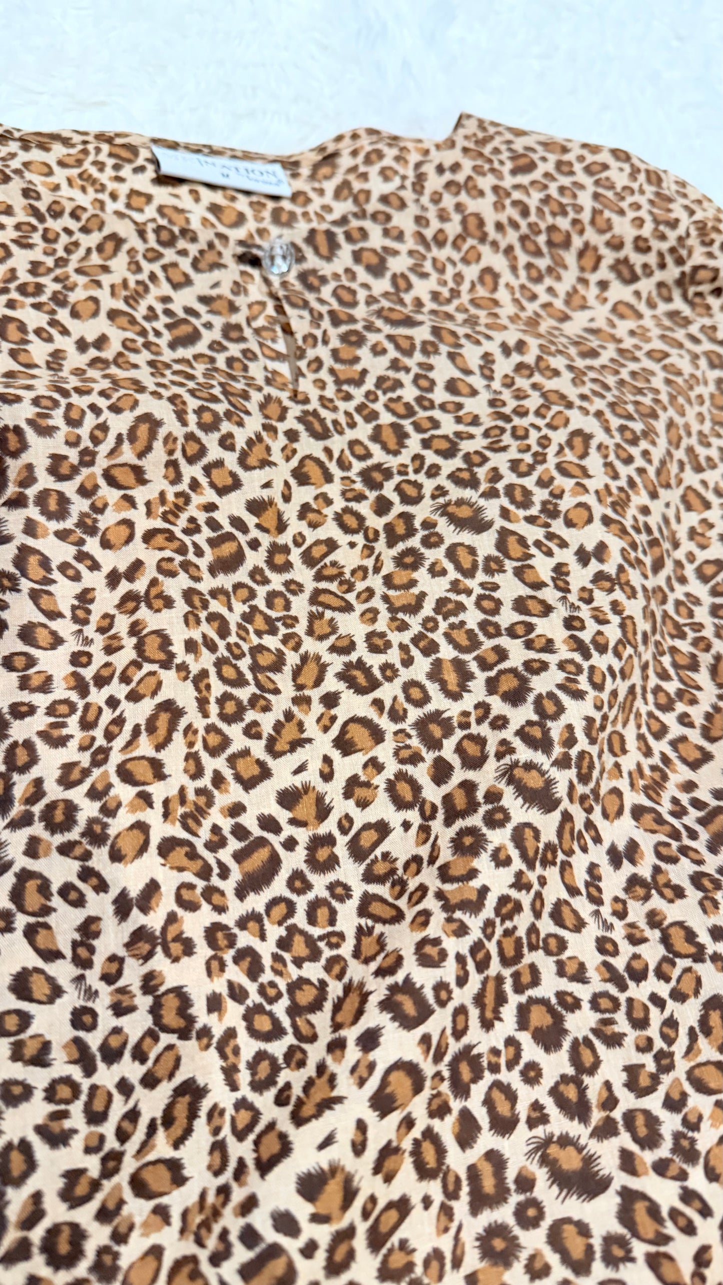 Karma Nation Animal Print Lawn Kurta with Silk Border