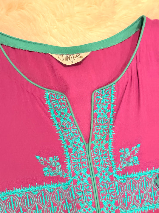 Chinyere Long Shirt with Heavy embroidery