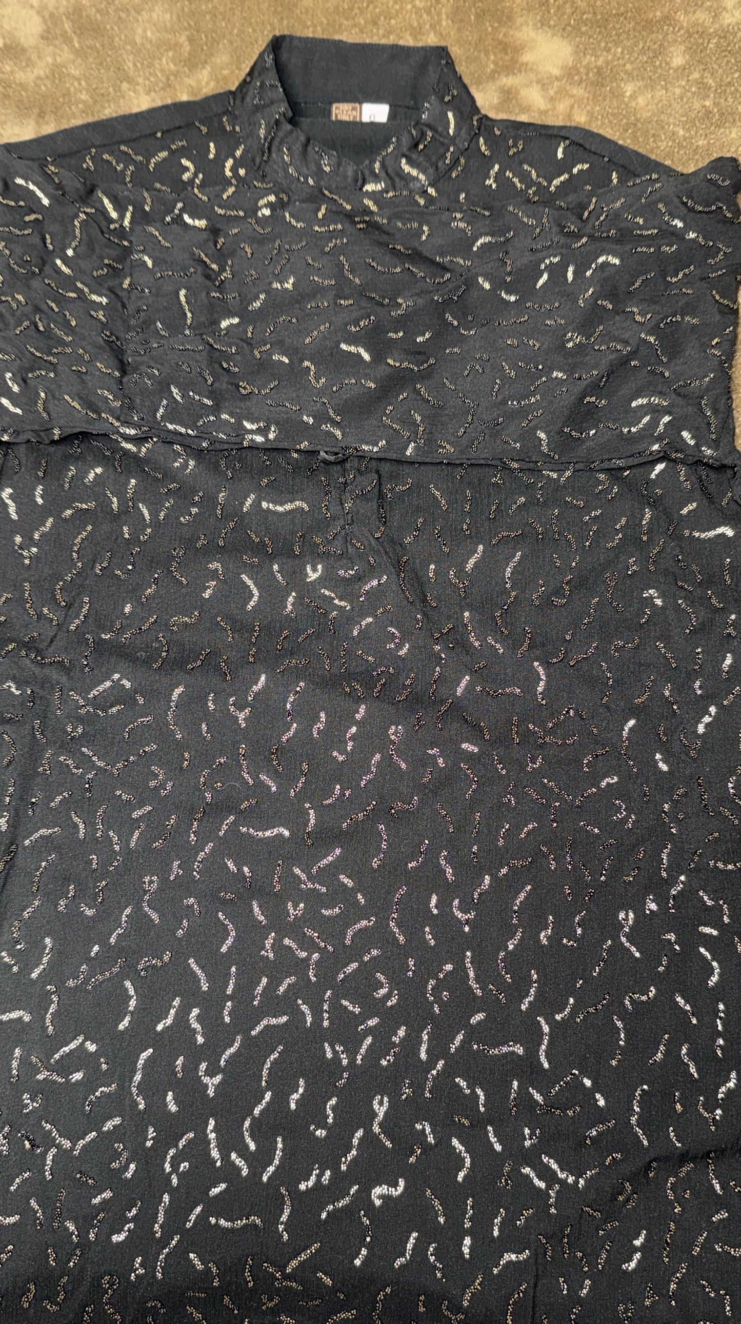 Boy’s Black Kurta with Gold Embellishments (3Y)