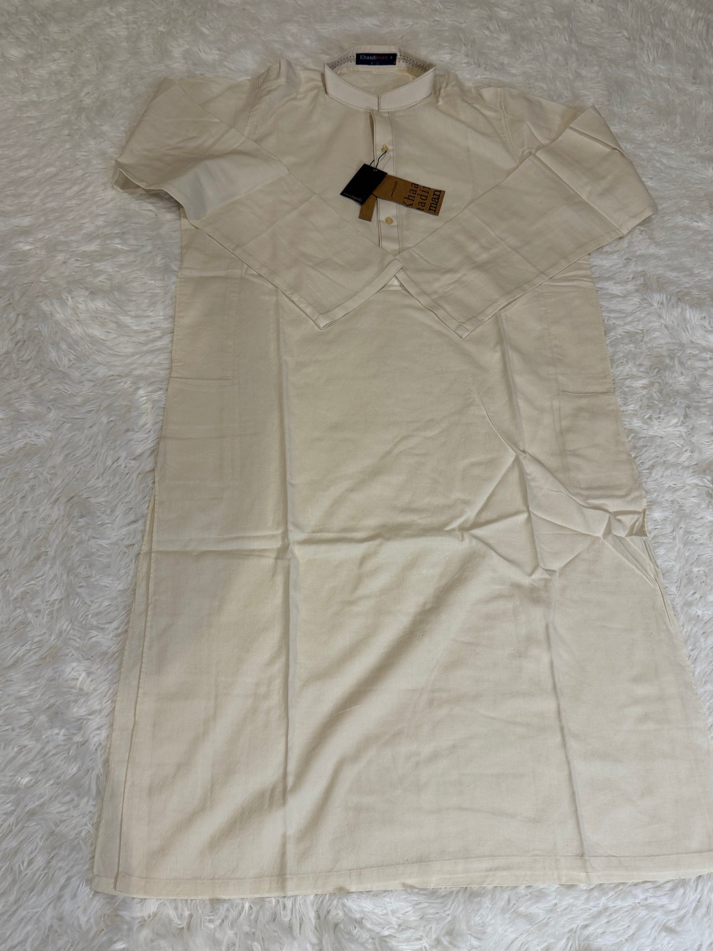 Khaadi Man Summer White Kurta