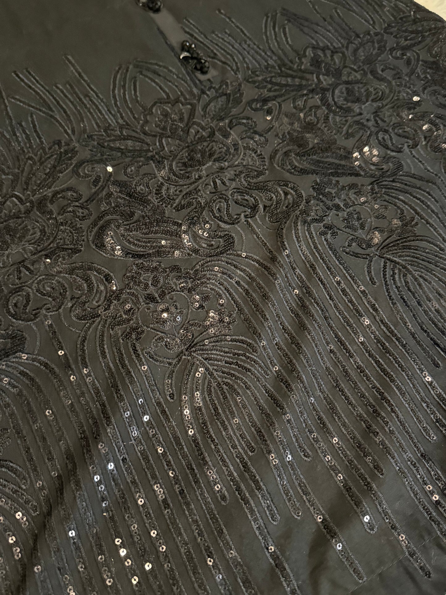Limelight Black Kameez with Sequins