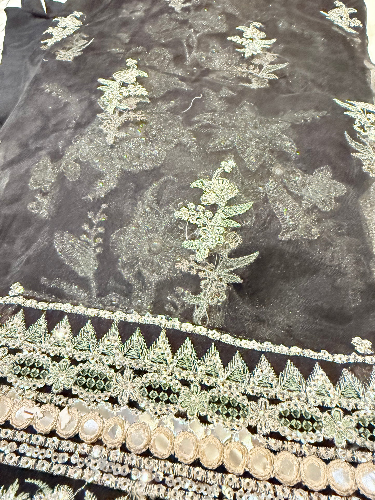 Vanya Black Embroidered Long Shirt
