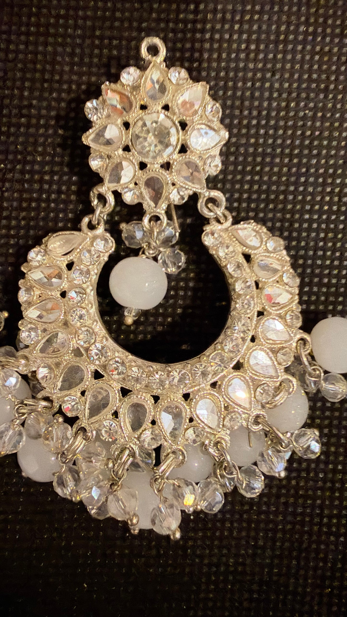 Crystal and Pearl adorned Jhumka's/Earrings
