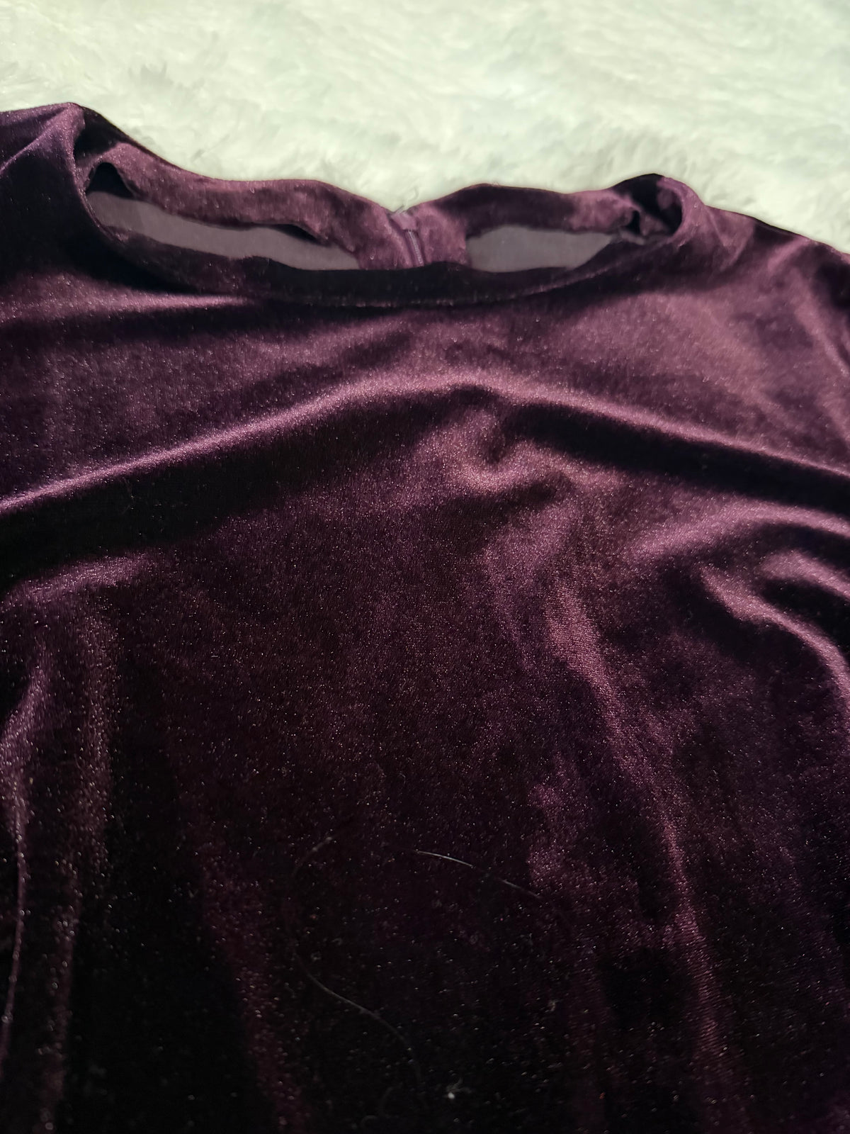 Deep Purple Shirt with Embellished sleeves