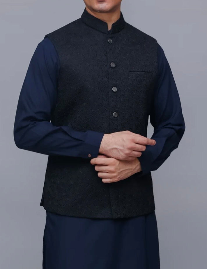 Amir Adnan Classic Satin Silk Waistcoat