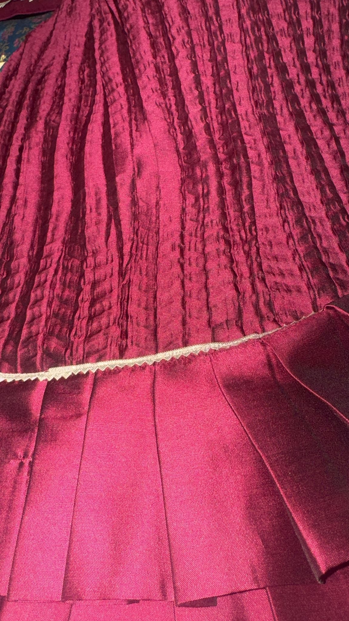 Fatima Khan Burgundy Silk Anarkali with Dupatta