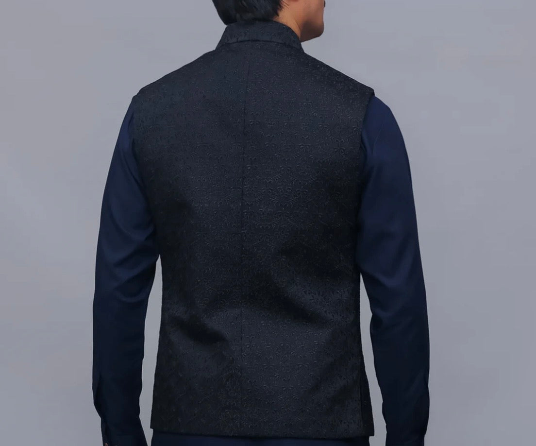 Amir Adnan Classic Satin Silk Waistcoat