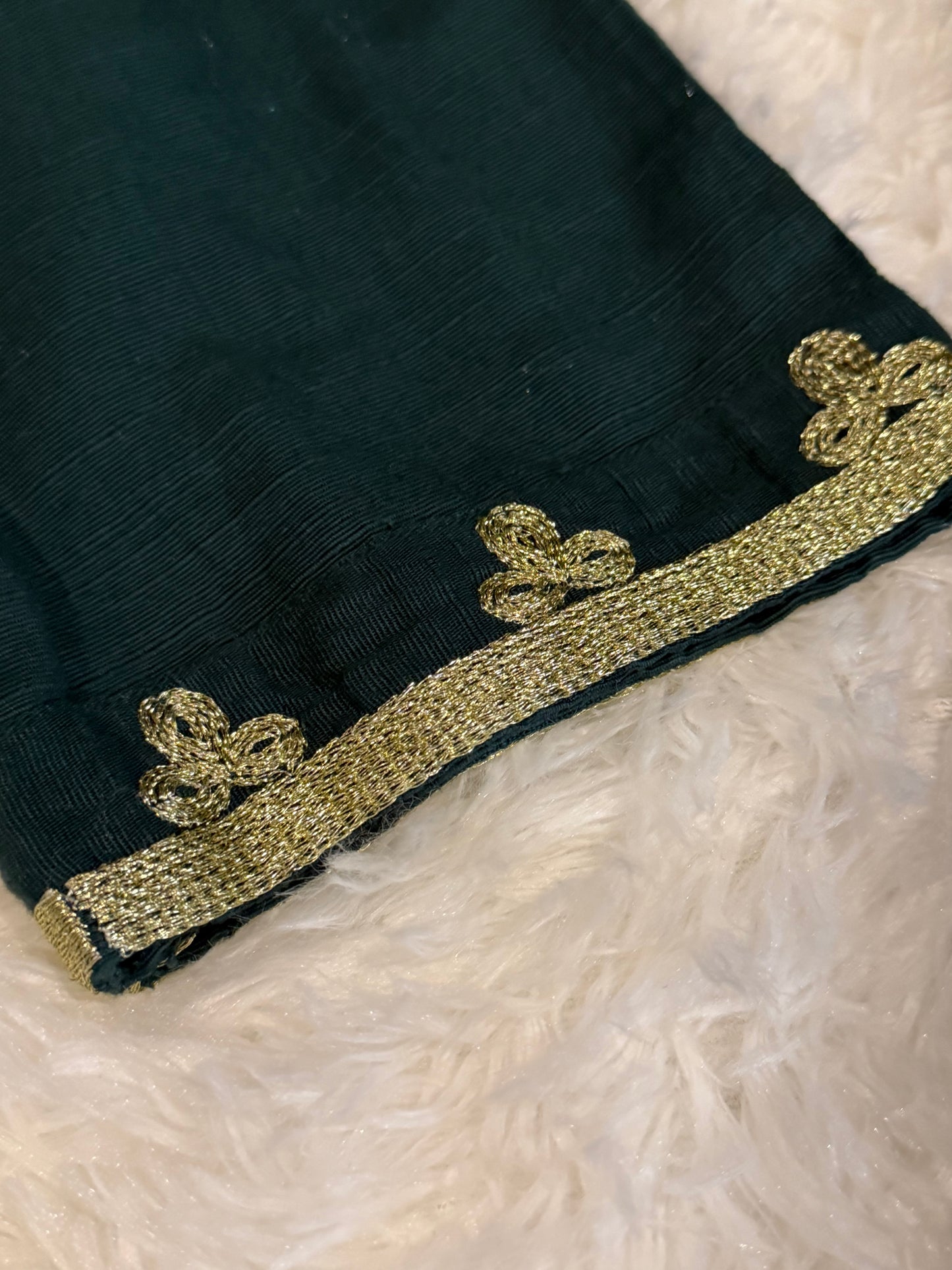 Warda Teal Kameez with Gold Embroidery