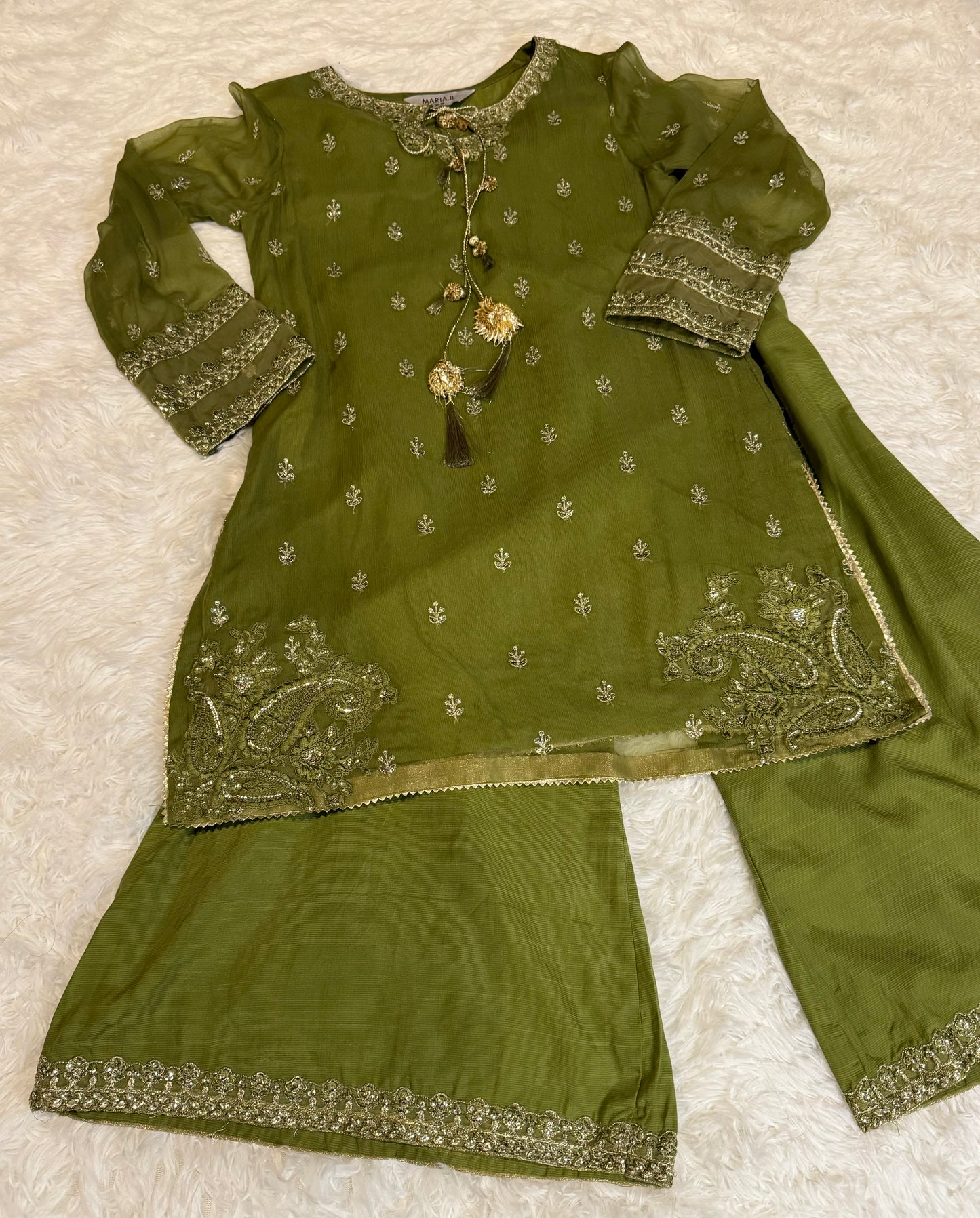 Maria B Green (Girls) Sharara Suit