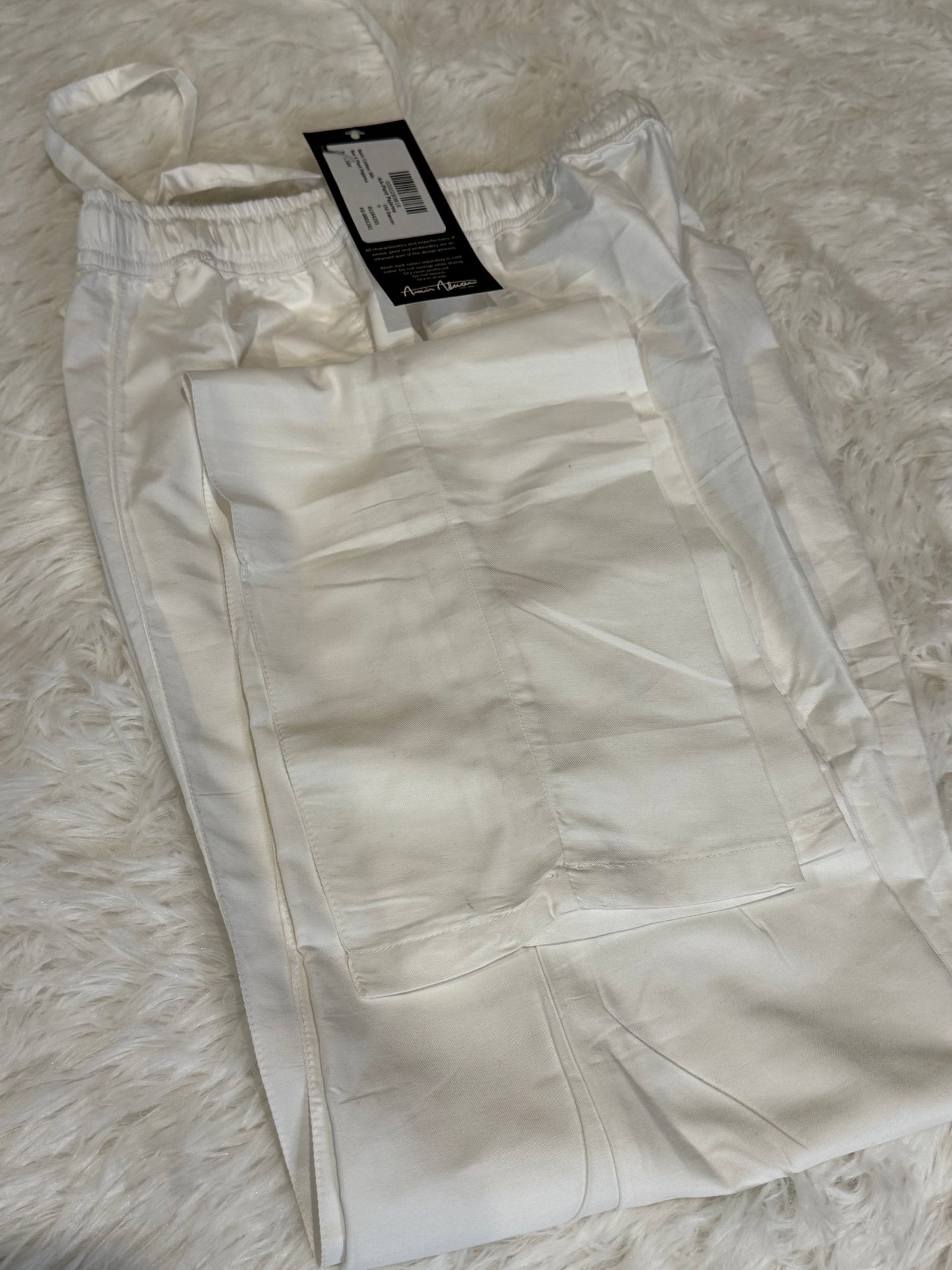 Amir Adnan White Cotton Pajama/Pant (Narrow)