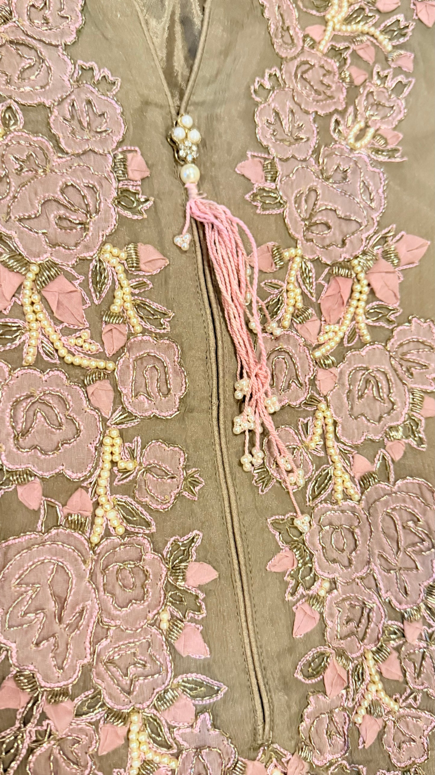 Chinyere Silk Shirt with Embroidery and Tassel Ornament on Neckline.