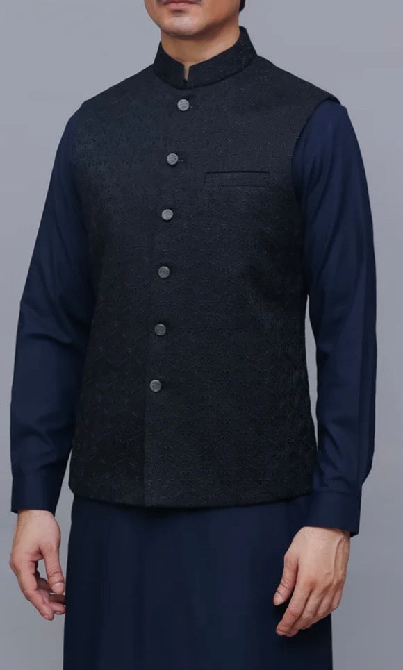 Amir Adnan Classic Satin Silk Waistcoat