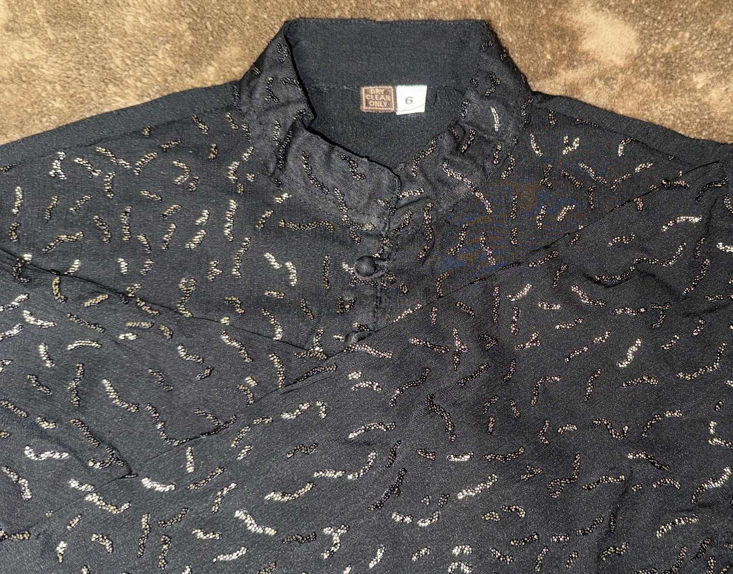 Boy’s Black Kurta with Gold Embellishments (3Y)