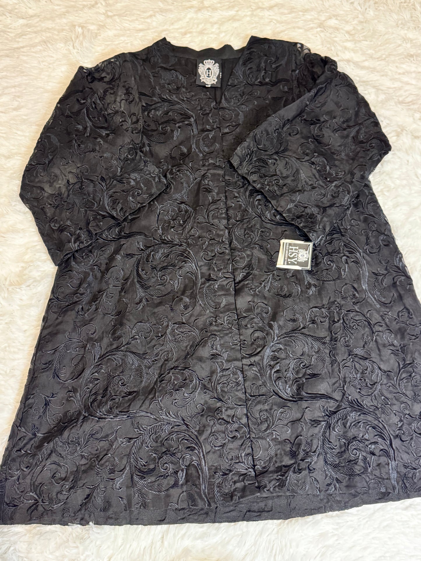 HSY Black Embroidered Shirt/Jacket