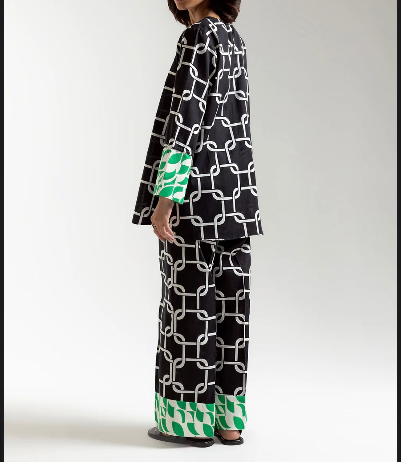 ETHNC Printed Suit Co-ord Set