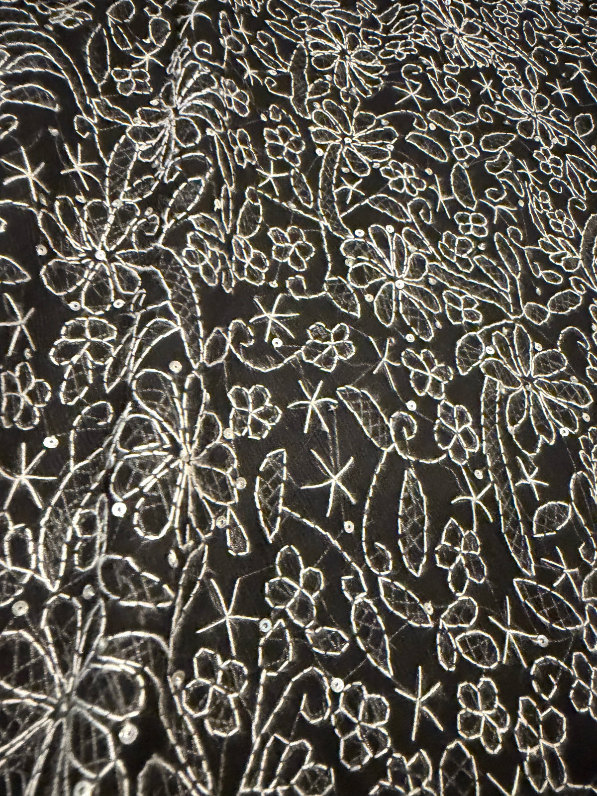 Sublime by Sara Chiffon Shirt with Shadow Work and Sequins throughout the front
