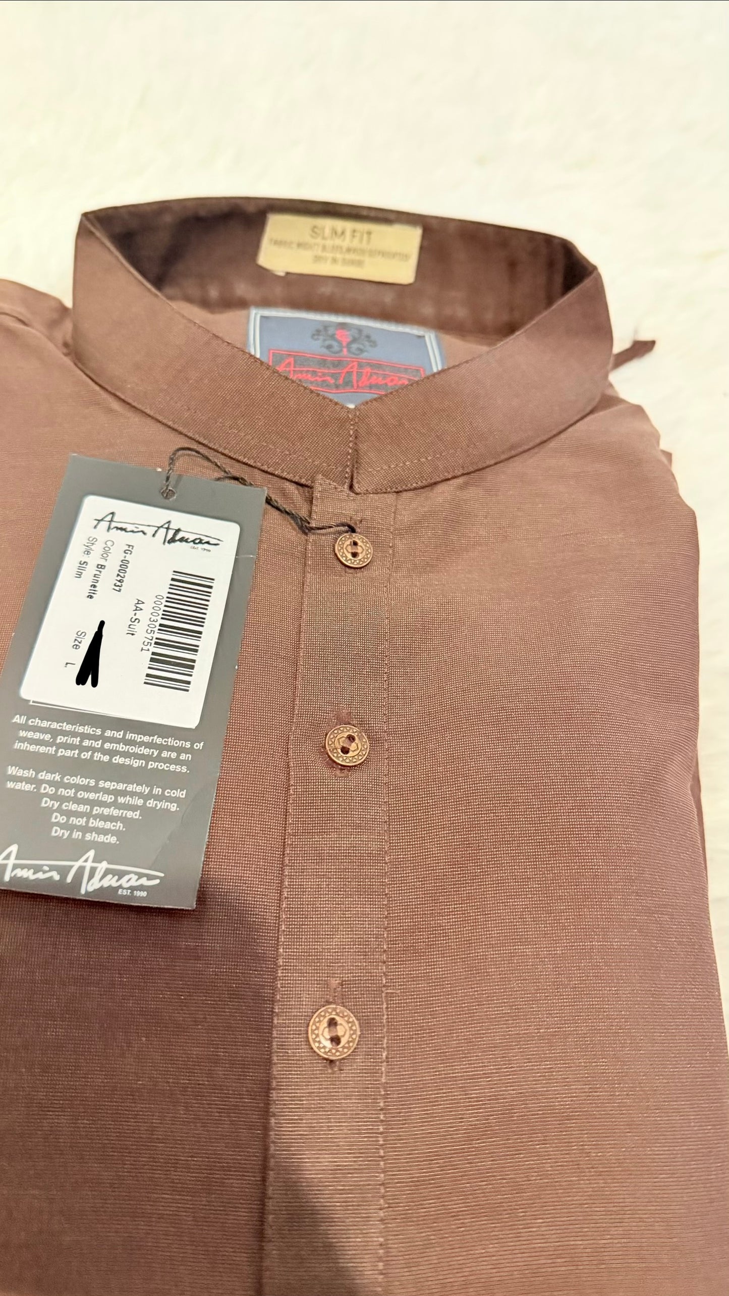 Amir Adnan Suit in breathable non-creasing fabric in Slim Fit