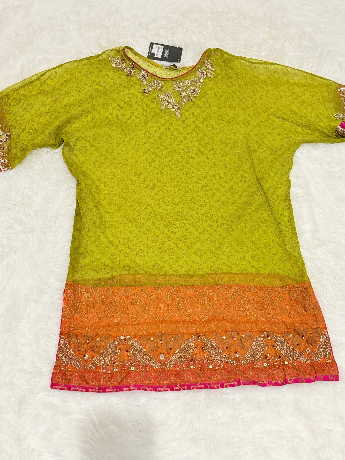 Chinyere Kurta Formal Shirt with Metallic Work and Sequins