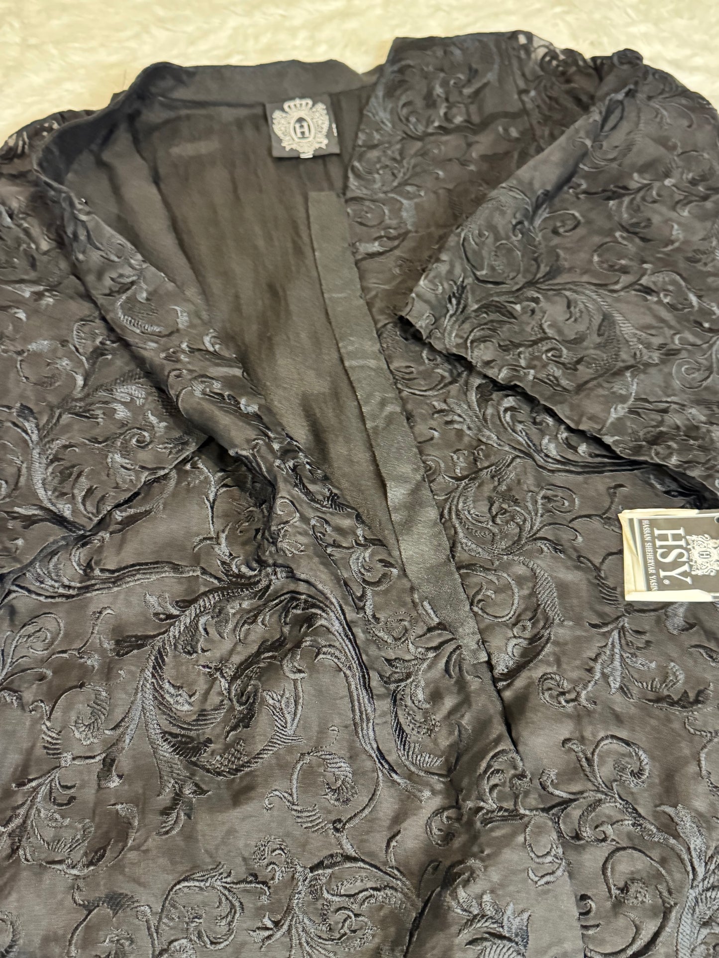 HSY Black Embroidered Shirt/Jacket