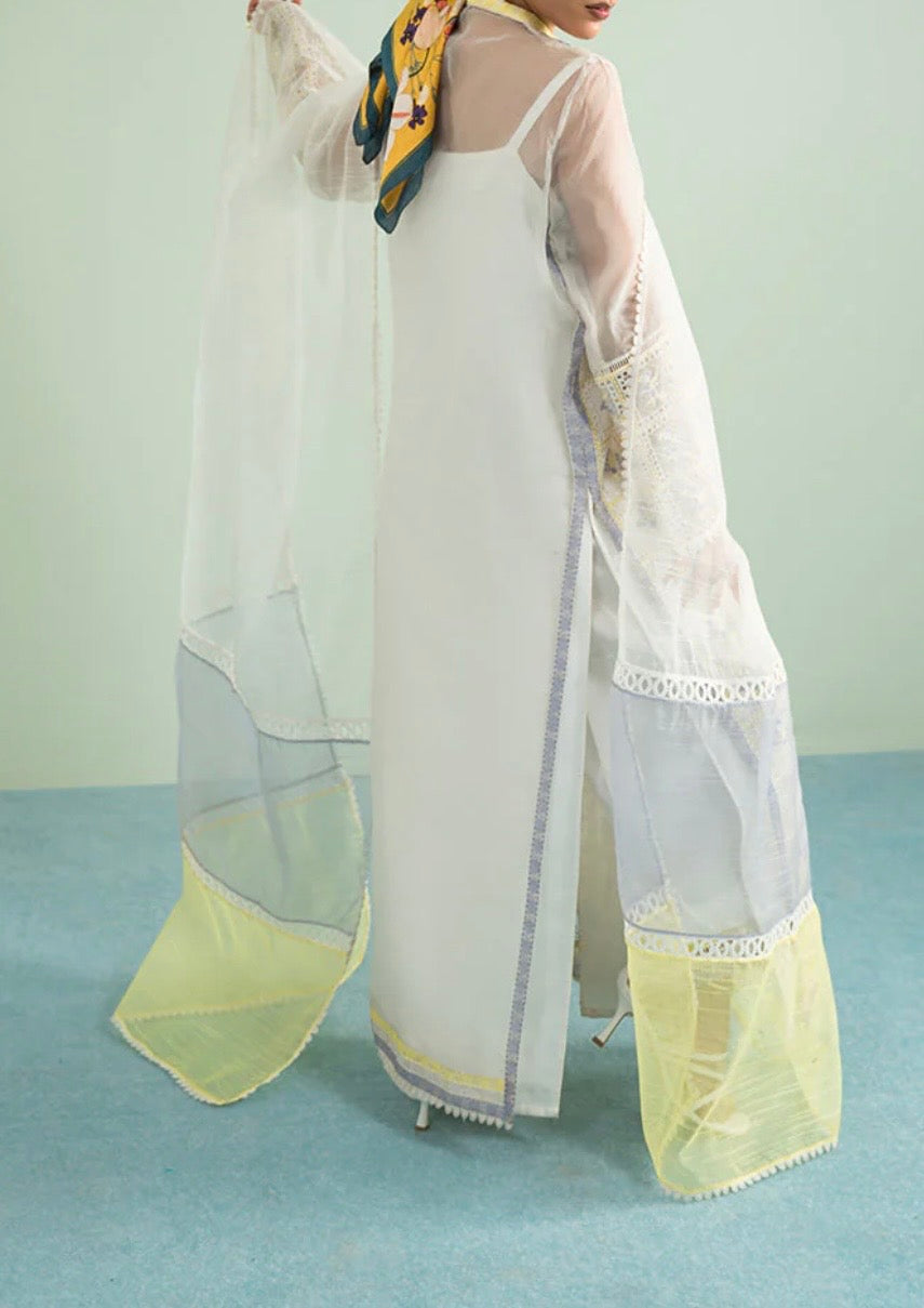 Vanya Off-White Embroidered Shirt with Lace details