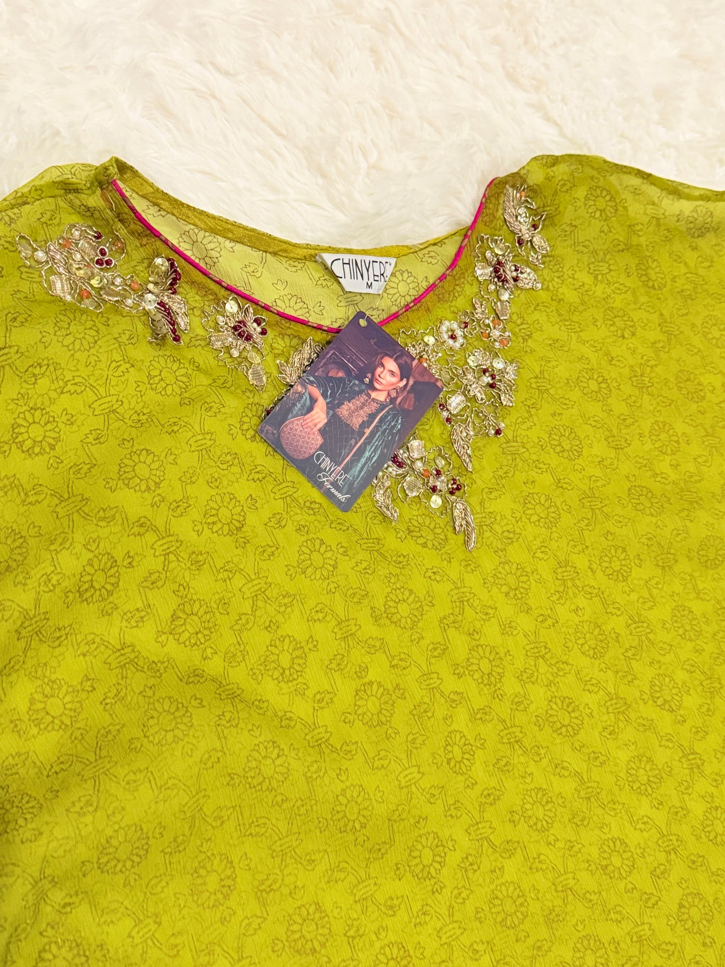 Chinyere Kurta Formal Shirt with Metallic Work and Sequins