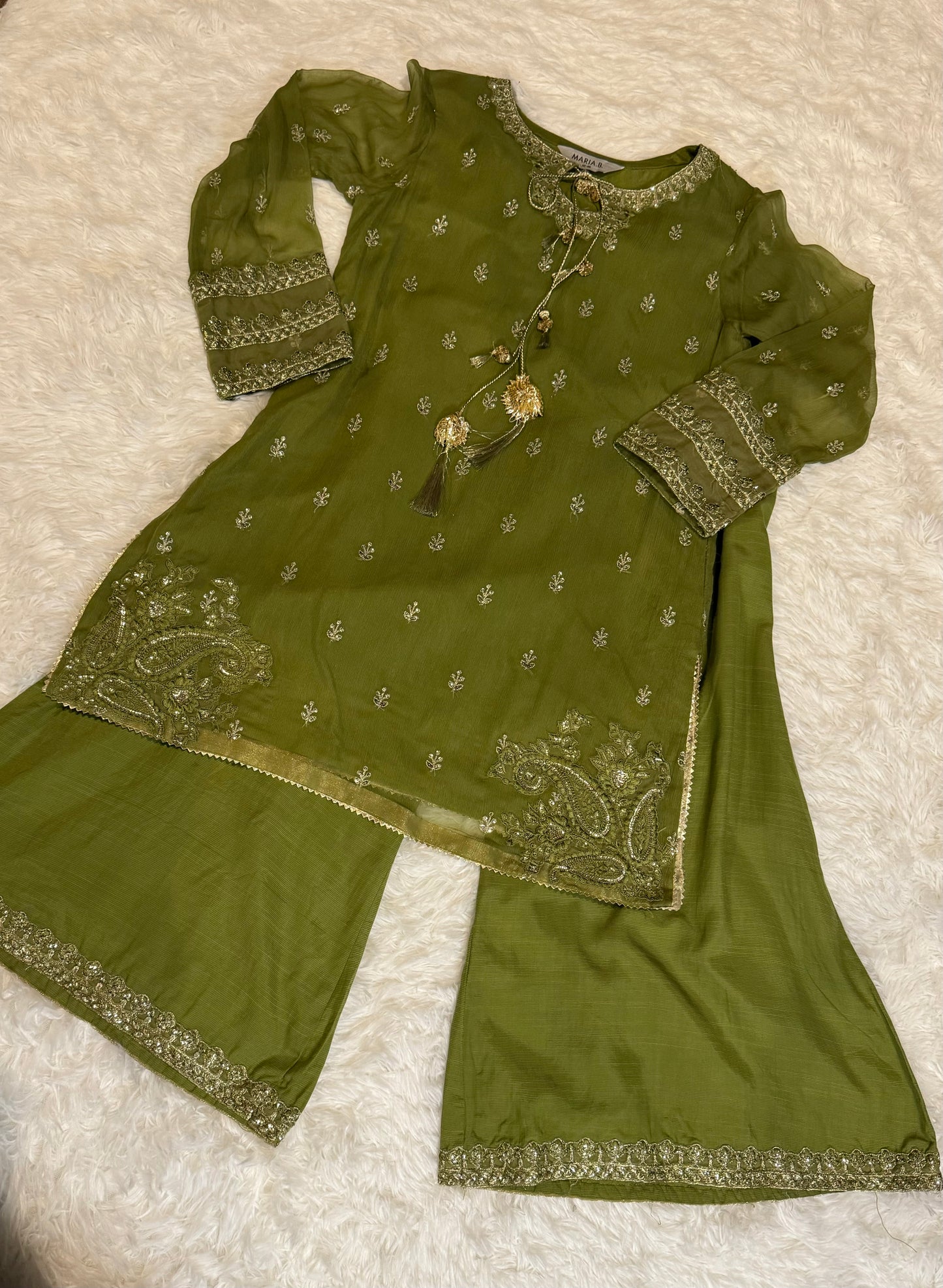 Maria B Green (Girls) Sharara Suit