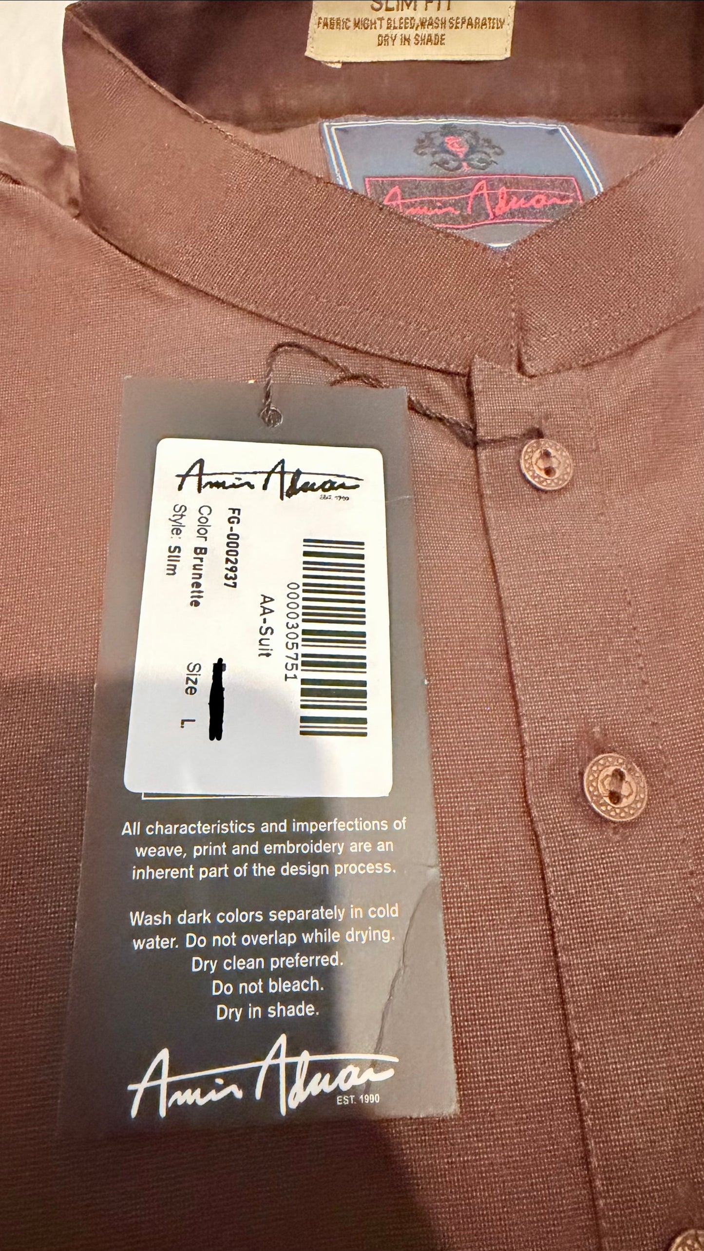Amir Adnan Suit in breathable non-creasing fabric in Slim Fit