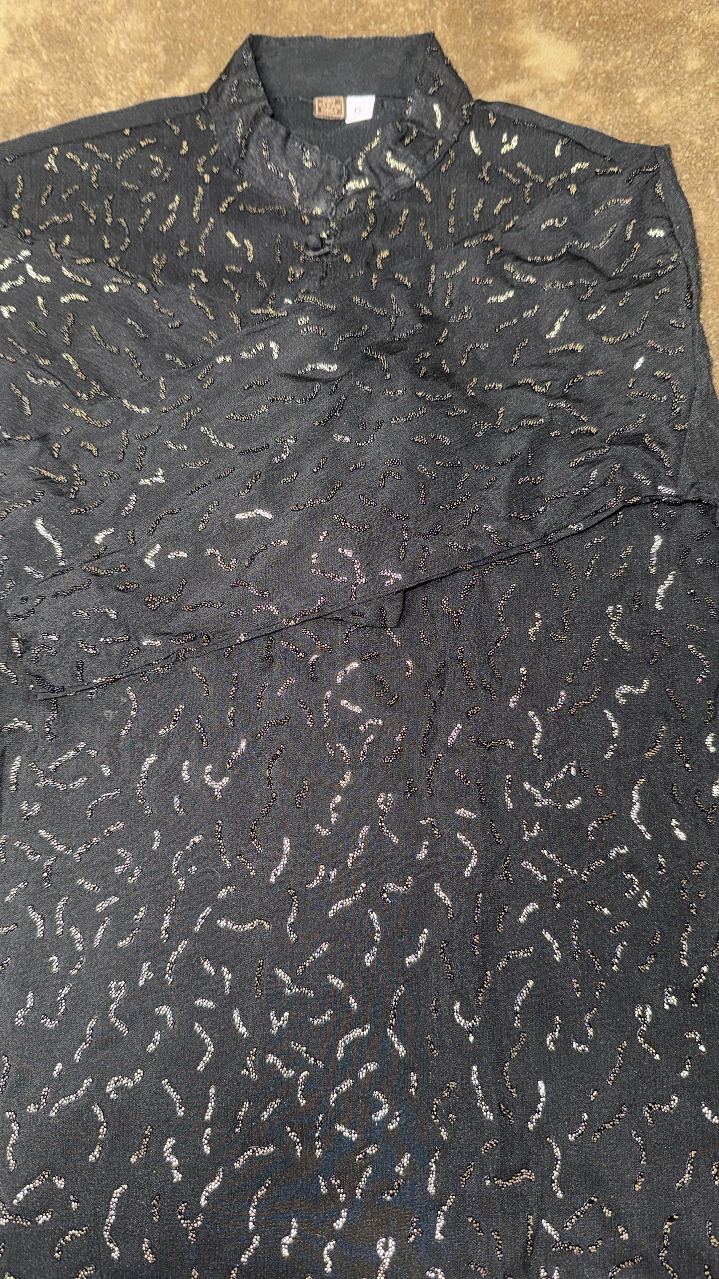 Boy’s Black Kurta with Gold Embellishments (3Y)