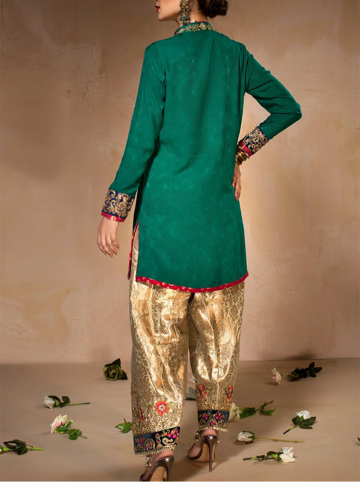 Nickie Nina Silk Kameez/Kurta style with Embroidery