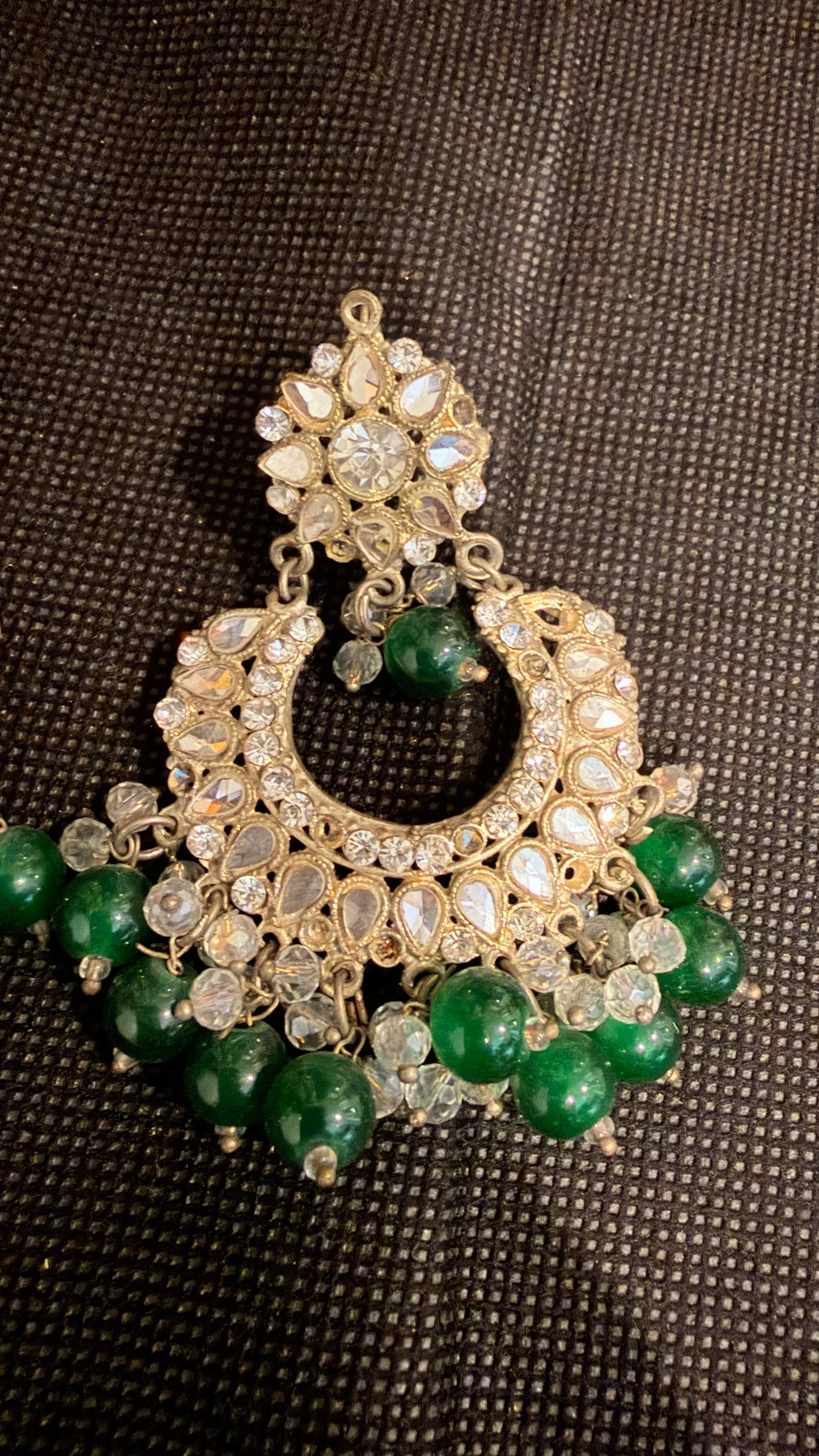 Crystal and Pearl adorned Jhumka's/Earrings