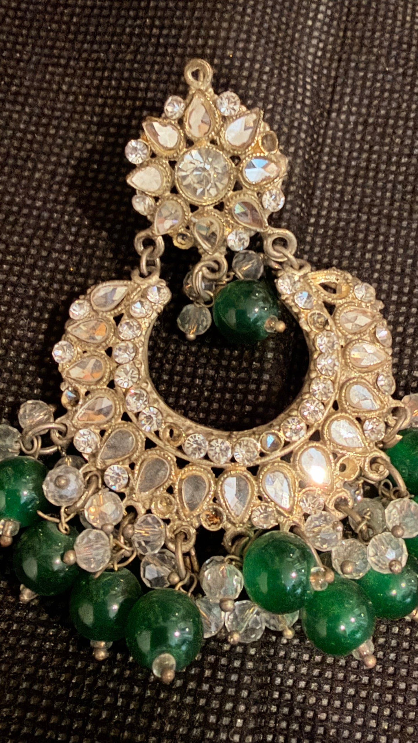 Crystal and Pearl adorned Jhumka's/Earrings