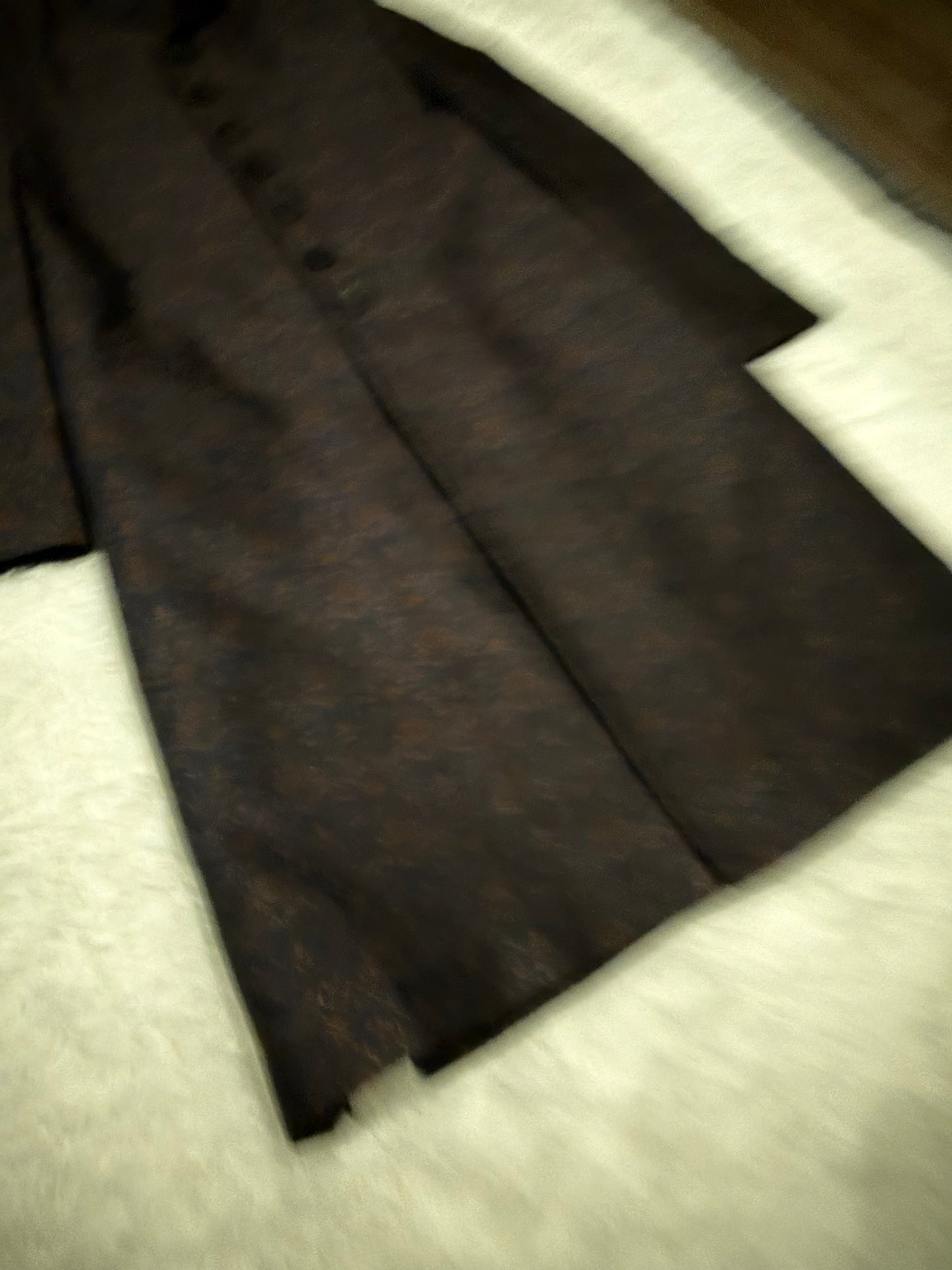 Black & Bronze Color Jamawar Silk Sherwani with Black Buttons