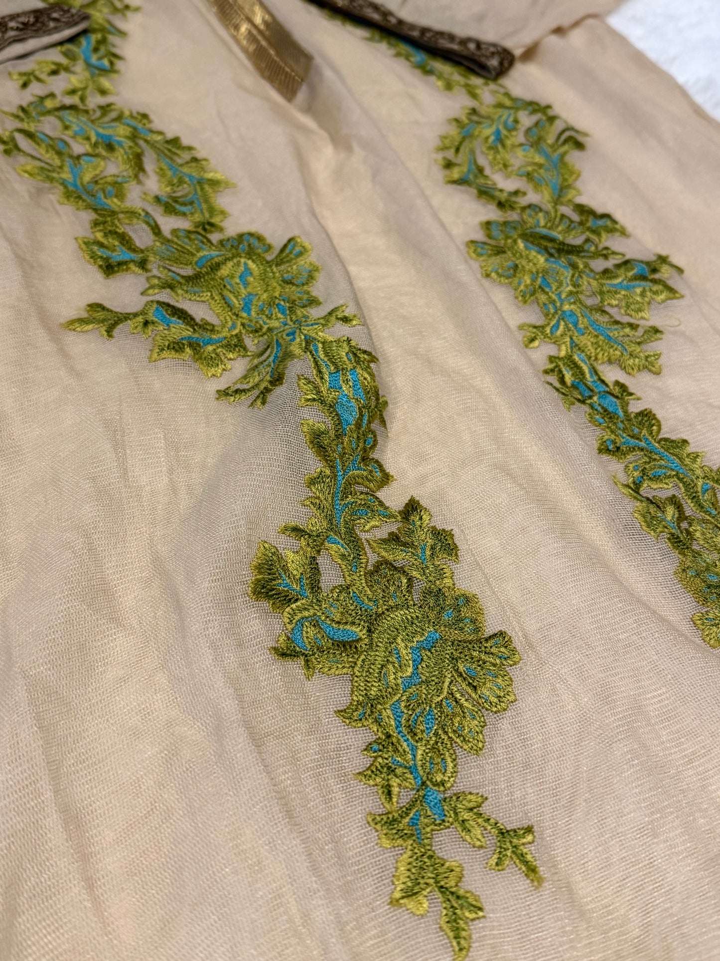Sana Safinaz Beige, Heaviy Embroidered Shirt